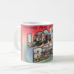 Vintage Long Beach NY Mug<br><div class="desc">A stunning vintage postcard greeting from Long Beach,  New York.  If you prefer a different colour background on the mug it's easy to change it!</div>