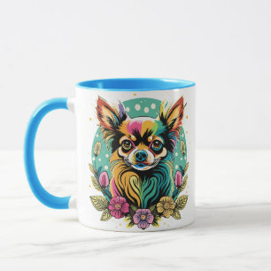 Vintage Long Haired Chihuahua cute dog Mug