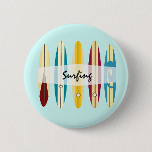 Vintage Longboards 6 Cm Round Badge