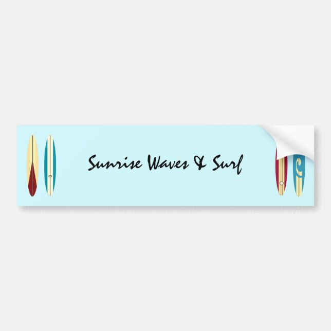 Vintage longboards bumper sticker (Front)