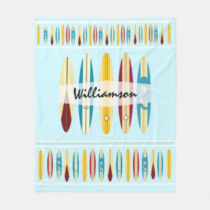 Vintage Longboards Fleece Blanket