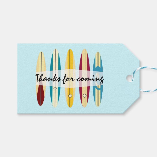 Vintage Longboards Gift Tags (Front (Horizontal))