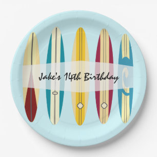 Vintage Longboards Paper Plate