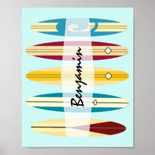 Vintage Longboards Poster