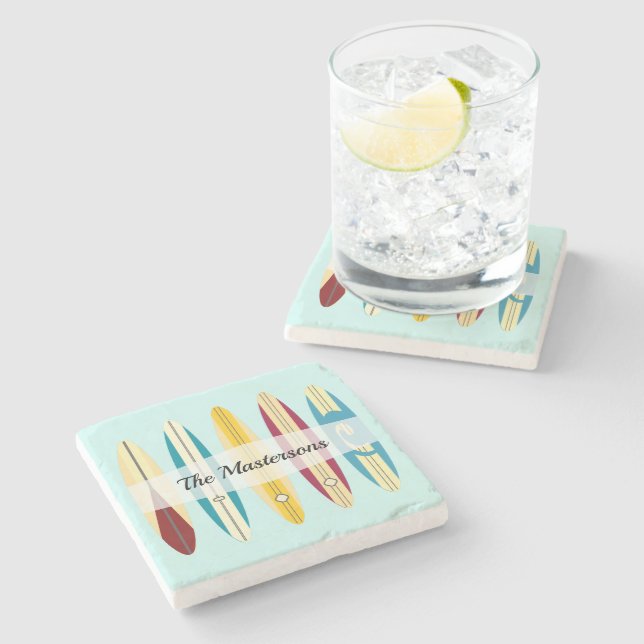 Vintage Longboards Stone Coaster (Side)