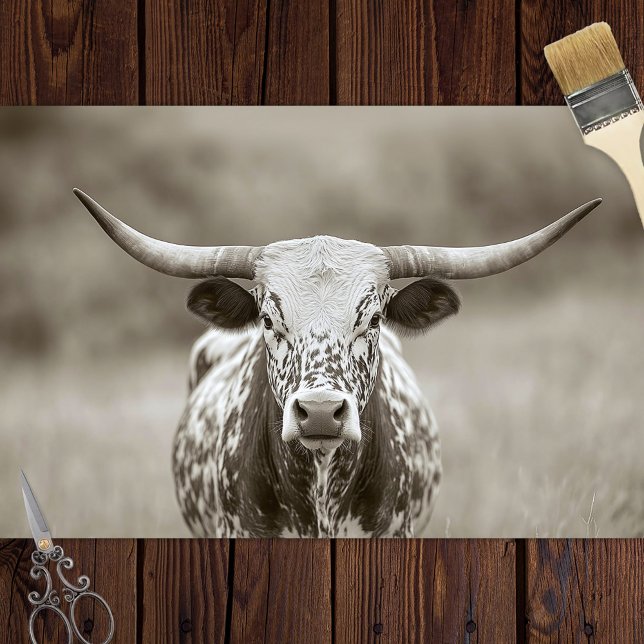 Vintage Longhorn Steer Cattle Decoupage Tissue Paper (Creator Uploaded)