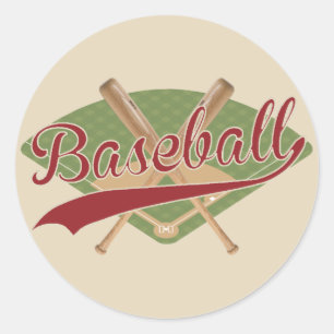 Vintage look Baseball Sticker