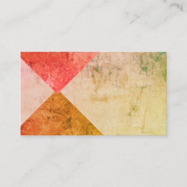 vintage look business card template geometric (Front)