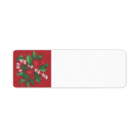 Vintage Look Candy Cane on Labels