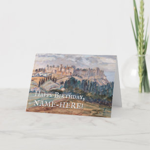 Vintage Look, Castle, Hills, Birthday Card