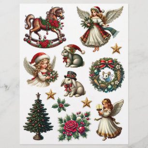 Vintage Look Contemporary Christmas Illustrations