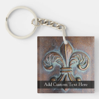 Vintage-Look Fleur De Lis Key Ring