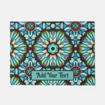 Vintage Look Floral in Pastel Blues with your text