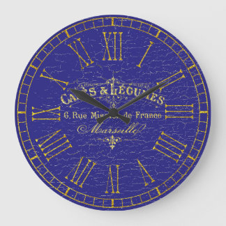 Vintage Look French Cafe Large Clock