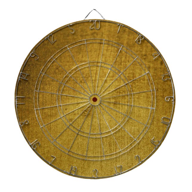 Vintage-Look gold used Dartboard (Front)