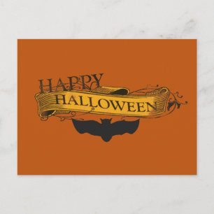 Vintage-Look Happy Halloween Bat Postcard