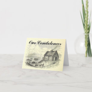 Vintage Look "Our Condolences" Sympathy Card