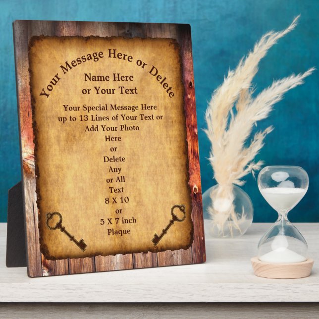 Vintage look Personalised Plaque for Any Occasion (Side)