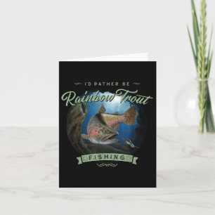 Vintage Look Rainbow Trout Fishing Gifts  Card