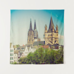 Vintage looking Koelner Dom Cologne Cathedral in K Tapestry