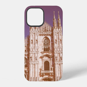 Vintage looking Milan cathedral aka Duomo di Milan iPhone 12 Case