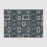 Vintage Looking Picture Frames on a Dark Blue Wall Tissue Paper<br><div class="desc">This decoupage paper is available in two different weights and multiple sizes which you can choose with the drop-down menus.</div>