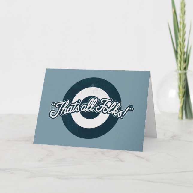 Vintage LOONEY TUNES™ "THAT'S ALL FOLKS!™" Card (Front)