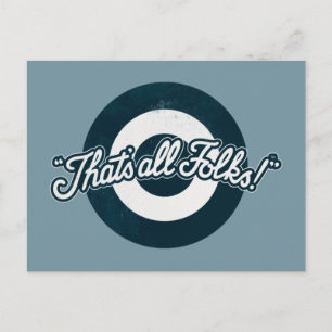 Vintage LOONEY TUNES™ "THAT'S ALL FOLKS!™" Postcard