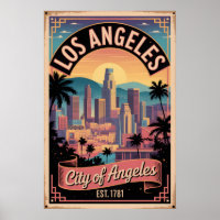 Vintage Los Angeles California City of Angels