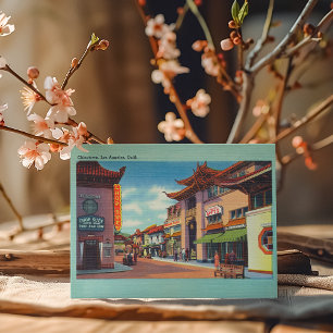 Vintage Los Angeles Chinatown Postcard