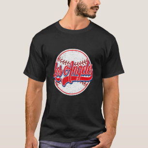 Vintage Los Angeles Cityscape Baseball Men Women T-Shirt