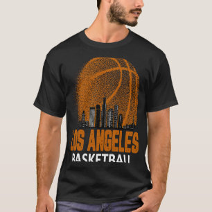 Vintage Los Angeles Cityscape Basketball Men Women T-Shirt