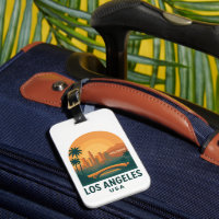 Vintage Los Angeles Luggage Tag – Retro Hollywood 