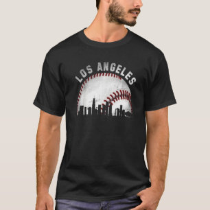 Vintage Los Angeles Skyline City Baseball T-Shirt