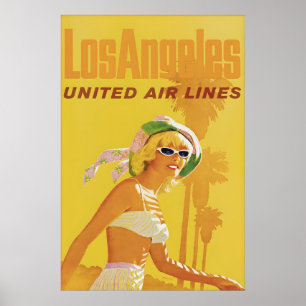 Vintage Los Angeles Travel Poster Print