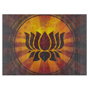 Vintage Lotus Flower Cutting Board