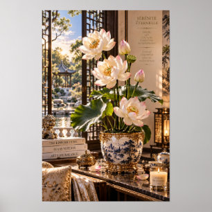 Vintage Lotus Garden Wall Art