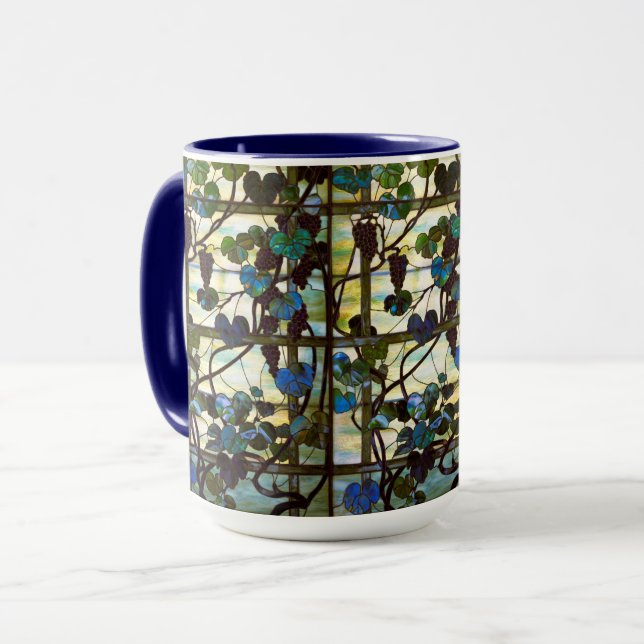 Vintage Louis Comfort Tiffany Grapevine Mug (Front Left)