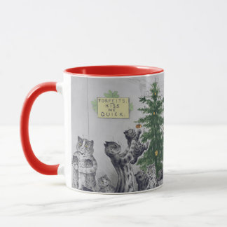 Vintage Louis Wain Cats Christmas Party Mug