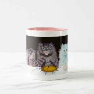 Vintage Louis Wain Cats Thanksgiving Mug