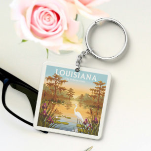 Vintage Louisiana Key Ring