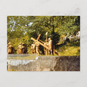 Vintage Lourdes, Stations of the Cross Postcard