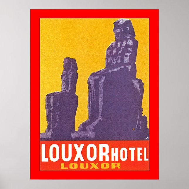 Vintage Louxour Hotel Egypt Poster (Front)