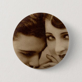 vintage love 6 cm round badge