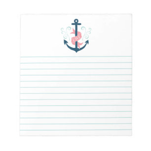 Vintage Love Anchor Notepad
