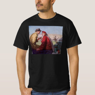 Vintage Love and Romance, Couple at Football Game T-Shirt