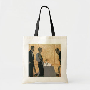 Vintage Love and Romance, Couple Elegant Dinner Tote Bag