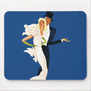 Vintage Love and Romance, Modern Wedding Couple Mouse Pad