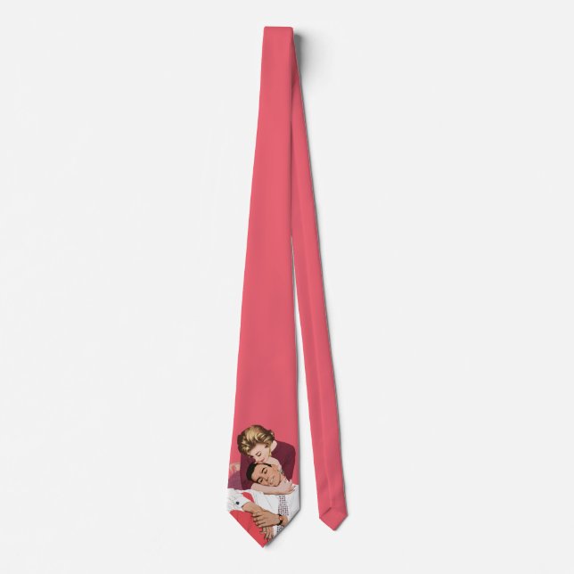 Vintage Love and Romance, Newlyweds in Pink Tie (Front)