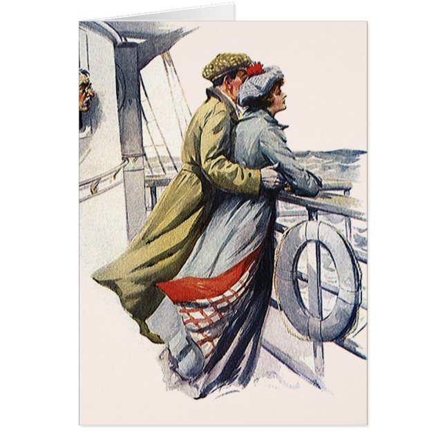 Vintage Love and Romance, Newlyweds on Cruise Ship (Front)